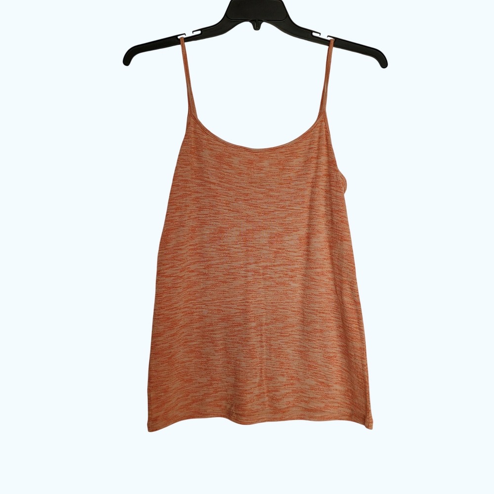 LOFT Outlet Orange Marled Knit Spaghetti‎ Strap Tank Top Size L